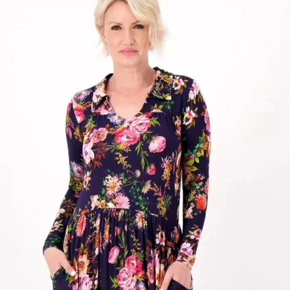 Tolani Collection NWT Floral Vivian Maxi Dress with Pockets size M - Picture 2 of 16